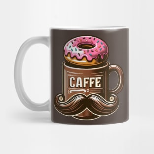 Donut and Coffee with Mustache Mug Mug